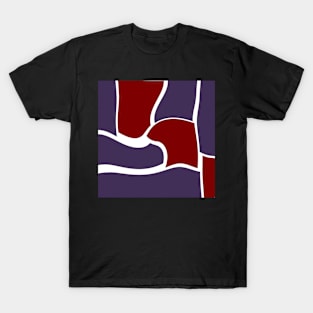 Red, purple and whirled T-Shirt